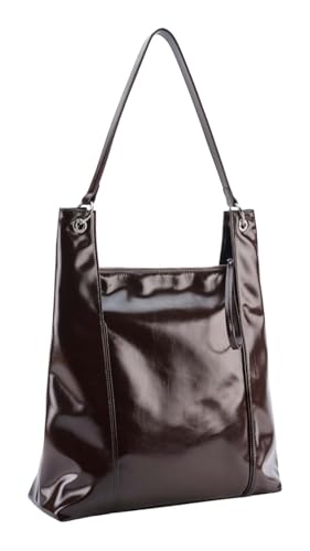 Bolso bandolera hobo Delary en marrón chocolate, elegancia y diseño sofisticado de hombro 2