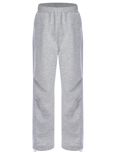 Boys Girls Active Jogger Sweatpants Tracksuit Pants Unisex Casual Straight Leg Trousers with Drawstring Pockets