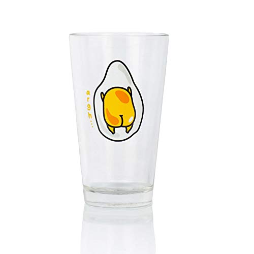 Official Gudetama The Lazy Egg Pint Glass | Features Gudetama's Back In A Cute Lazy Style | 16 Oz. Cup #TOP19