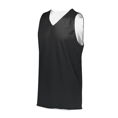 Augusta Sportswear Men's Standard Tricot Mesh Reversible Jersey 2.0, Black/White