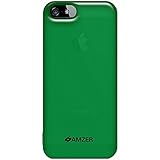 Proporciona un agarre optimo Amzer - Carcasa blanda de TPU para Apple iPhone 5, color verde translúcido