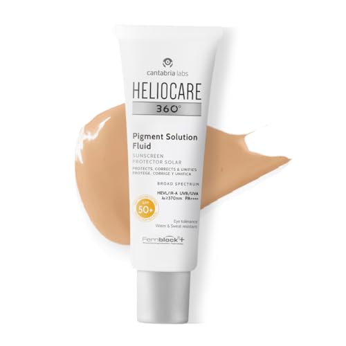 Cantabria Labs - Heliocare 360° Pigment Solution Fluid SPF 50+ - 50ml - Fluido Ultraligero - Previene y Corrige Hiperpigmentaciones - Protección Solar Avanzada