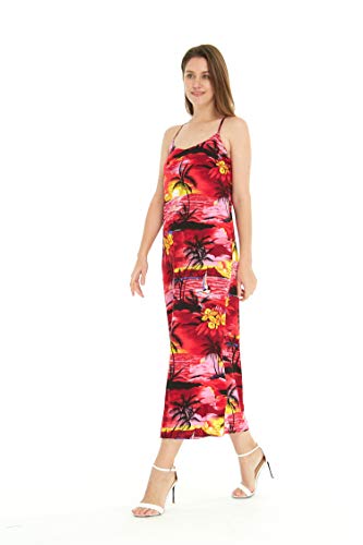 Image of Hawaii Hangover Family Matching Hawaiian Clothes, Sunset Red | Family matching Hawaiian outfits, Sunset Red, lightweight rayon, machine washable, tropical floral print, luaus, cruises