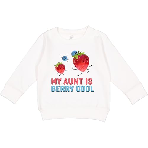 inktastic My Aunt Is Berry Cool Toddler Sweatshirt 3T White 42772