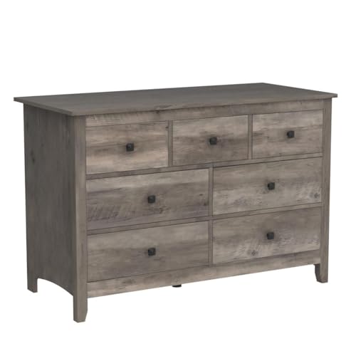 Vikiullf-7-Drawer-Dresser-Wooden-Bedroom-Dresser-Gray-Storage-Drawers-Cabinet-for-Bedroom-Living-Room-Farmhouse-Dresser-Organizer-Rust-Chest-of-Drawers Vikiullf 7 Drawer Dresser Wooden Bedroom Dresser Gray Storage Drawers Cabinet for Bedroom Living Room Farmhouse Dresser Organizer Rust Chest of Drawers