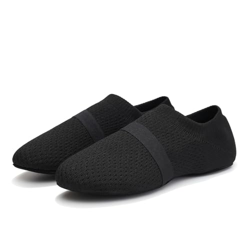 Women's Jazz Shoes Slip-on Fabric Professional Teacher Trainning Beginner Ballroom Dance Practice Shoes Dance Slippers,Model SS-PDLL 5