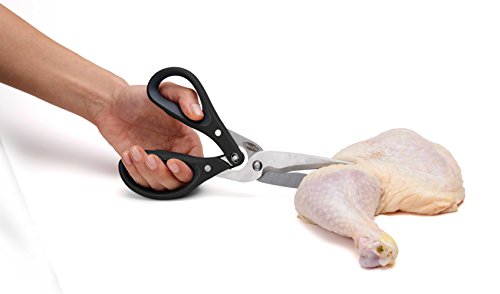 Chef'n FreshForce Poultry Shears, Heavy Duty Kitchen Meat Scissors, Stainless Steel, 22cm, Black, 22 cm - Image 4