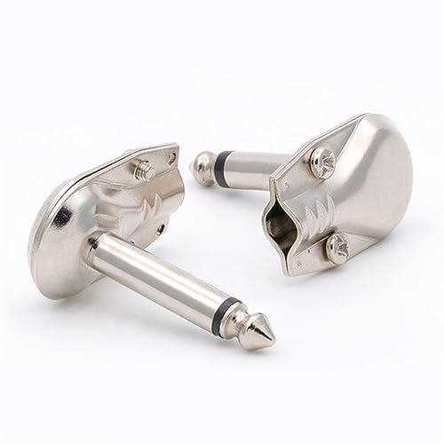 Jack 6,35mm mono en ángulo recto pack de 10 conectores macho de 2 polos para pedaleras 6