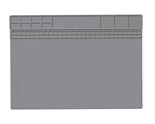 Soldering Mat Silicone Workbench Solder Mat Heat Resistant Reach 932°F Suitable For Heat Gun Soldering Iron Kit With Reparing Computer Phone Electronic Part Watch 15.8"X11.8" #TOP2