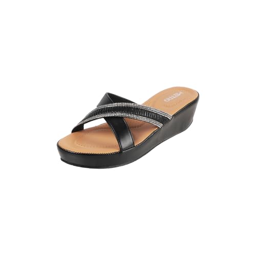 Image of Metro Women Wedge Heel Comfort Slip-on Sandal