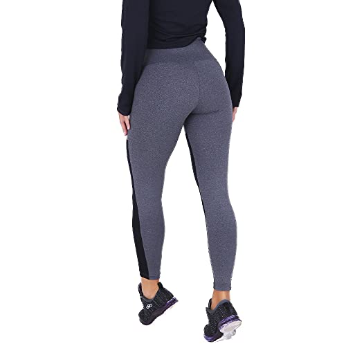 KIT 3 LEGGING COM RECORTE DRY FIT (Preto/Preto/Cinza)