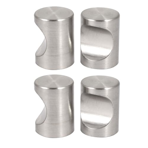 Unifizz 4PCS Single-Hole zinc Alloy Flat Cylinder Pull Handle knobs for Dresser Doors and cabinets