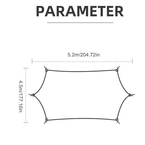 Tela impermeable resistente a los rayos UV con gran área de sombra 3