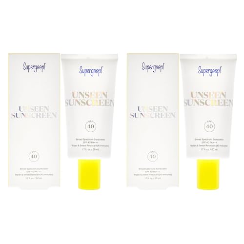 Unseen Sunscreen SPF 40 by Supergoop for Women - 1.7 oz Sunscreen - Pack of 2