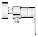 GROHE QUICKFIX Start - Single-Lever Shower Mixer - Wall Mounted - Metal Lever - 35 mm Ceramic Cartridge - Shower Bottom Outlet 1/2" - Integrated Non-Return Valve - Chrome - 24208002 - Image 3