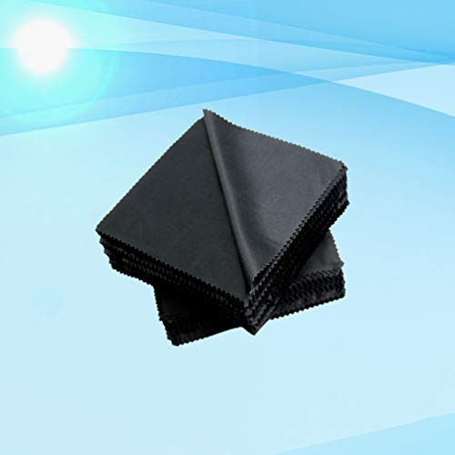 SOLUSTRE 100 peças preto ultra fino panos de limpeza de microfibra óculos de sol pano de limpeza de