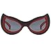 YXE Polarized Sunglasses for Girls Boys，UV protection，Cute Silicone Frame，cartoon silicone material soft cute fashion (Black Red)