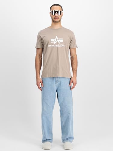 Alpha Industries Herren Basic T-Shirt, Vintage Sand, XXL – Ansicht 3