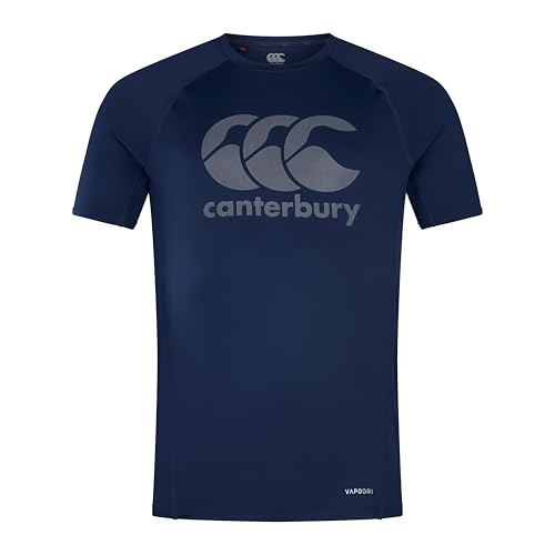 Canterbury Large Logo Superlight T-Shirt pour Homme, Navy, L