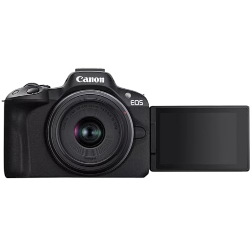 Image of Canon EOS R50 Mirrorless Camera 2-Lens Kit (18-45mm + 55-210mm is STM) | Beach Camera USA Warranty | Authorized Dealer | Sandisk 128GB Memory Card + Deco Camera Bag + Photography Guide