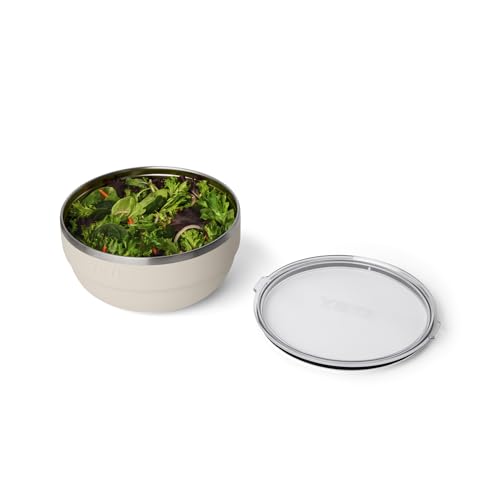 Image of YETI Rambler Bowl, Vacuum Insulated, Stackable and Nestable Stainless Steel Bowl with Lid, 4.5 Quart, Cape Taupe