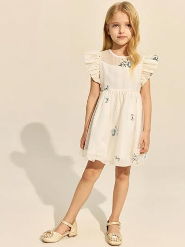 Image of TAGAS Girls' Long-Sleeve Floral Party Dress with Big Bow||Baby Girl Dress|| Frock for Girls|prinsses Dresses | Dress for Girls|