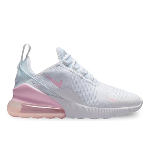 Nike Air Max 270 Big Kids' Shoes (943345-122, White/Light Smoke Grey/Pink Foam)2
