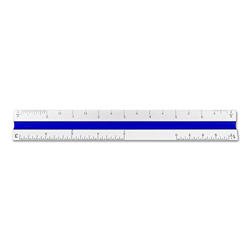 Image of Alumicolor Aluminum Architect Color-Coded Solid Drafting Scale, 6IN, Silver,3056-1