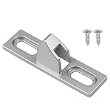 Sliding Door Keeper 1Set Chrome Plated Sliding Glass Lock with mounting Screws Slide Sliding Door Lock Latch Hardware Replacement for Various Sliding Patio Door