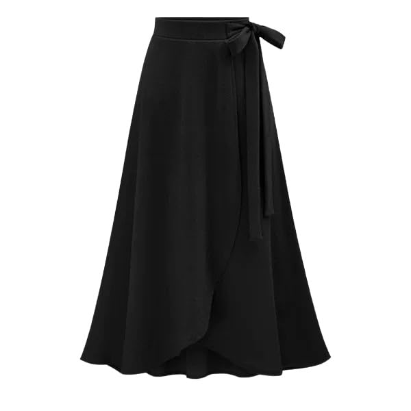 Casual Stretchy Half-Body Half Skirt Women's Large Size High Waist Irregular Slit Skirt Word Skirt-Green-5Xl2