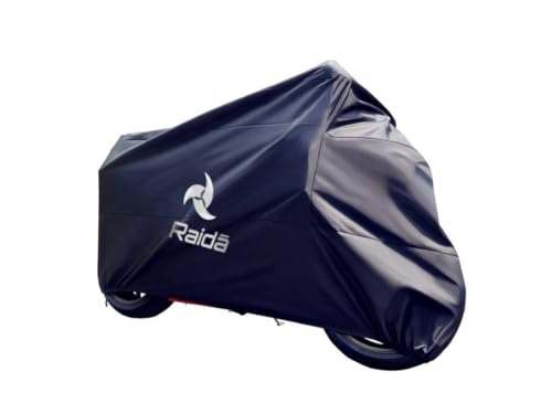 Image of Raida RainPro Bike Cover for Bajaj Pulsar 150 (Navy Blue) Waterproof | Dustproof | with Mirror Pockets