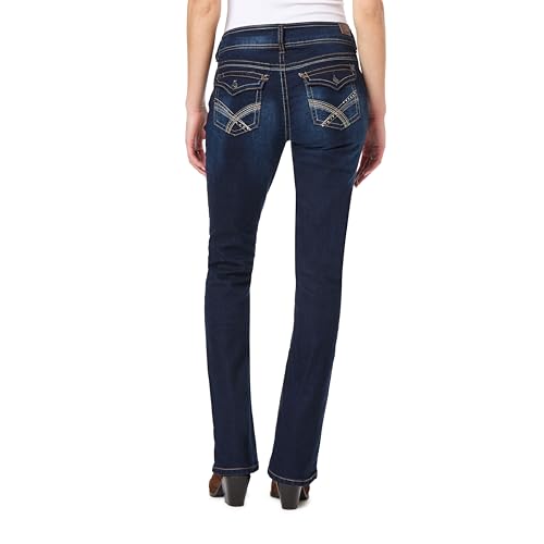 Image of WallFlower Luscious Curvy Bootcut Jeans for Women, Mid-Rise Insta Stretch Denim, Size-Inclusive Juniors Jeans