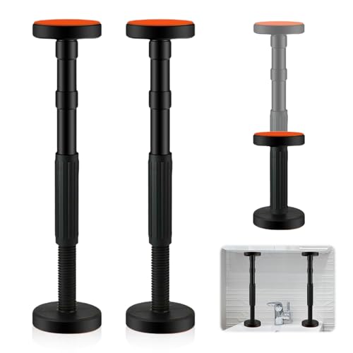 XHYASD 2 Pièces Tiges de Support Télescopiques, Hauteur Réglable 18-45 cm, Support de Montage avec Capacité de 200 kg, Pied de Levage pour Placard, Évier...