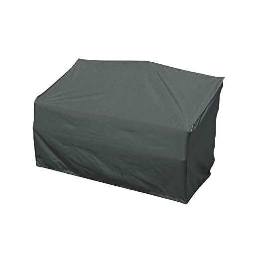 greemotion Funda Protectora para Sofá de jardín Bahia, Cubierta de sofá de Exterior de Poliéster Impermeable, Gris Claro, Aprox. 123 x 110 x 100 cm