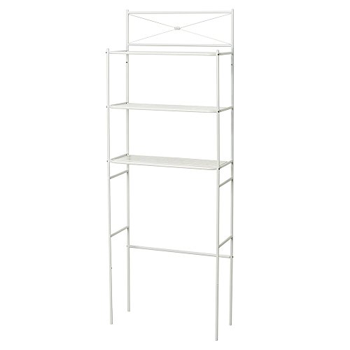 Zenna Home Metal Cross-Style Over The Toilet Bathroom Spacesaver, with 3 Bathroom Storage