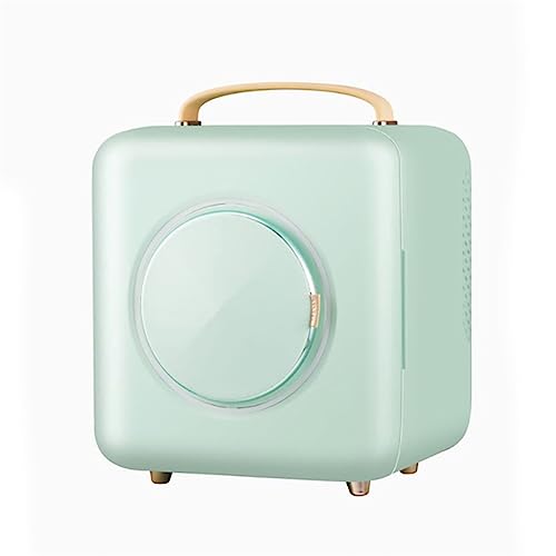 MegLob Mini Beauty Makeup Fridge, Mask Lipstick Perfume Cooler, Household Dresser Desktop Cosmetic Storage Box - with Mask Heating Compartment And Drawer,Green