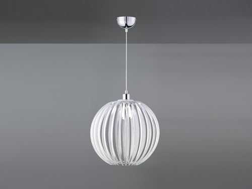 Lustre tombant chrome E27 suspension plafonnier acrylique transparent - 3