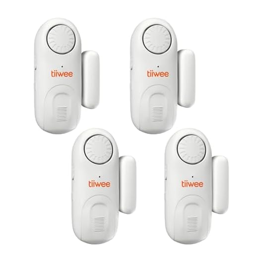 tiiwee Fensteralarm Türalarm 120 dB Einbruchschutz - 4er Set mit Batterien