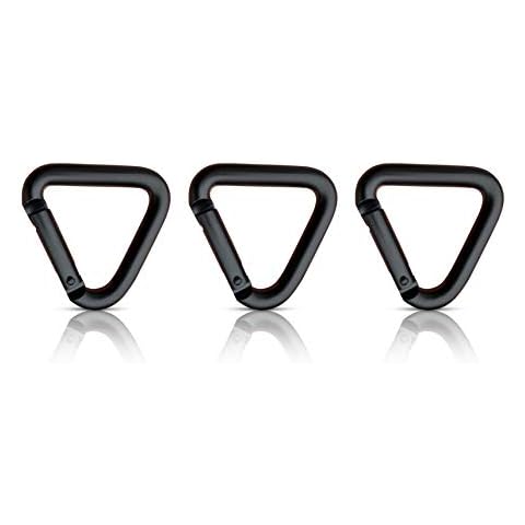 Dreieckige Karabiner, Karabiner klein, Karabiner Schlüsselanhänger, Design Karabinerhaken, Mini Karabinerhaken, Karabiner Set, Carabiner 3 Stück(Schwarz) Cover