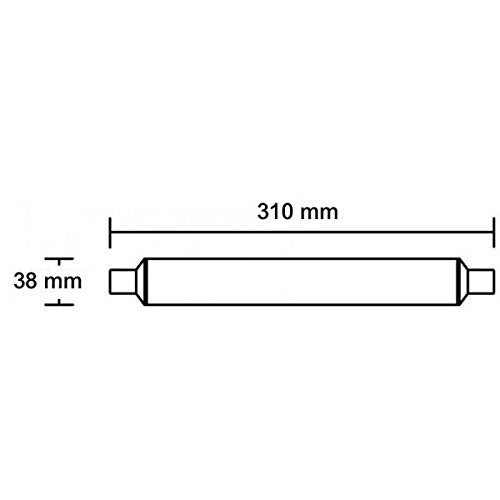 Tubo LED S19 tipo Linolite 6 W 230 V 31 cm 6 W