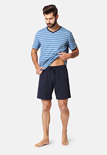Ladeheid Pigiama Uomo Corti LA40-223 (Oceanico Blu...
