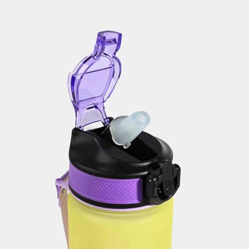 Image of Water Bottles Sipper Bottle For Adults, Kids,Unbreakable Motivational Water Bottle Time Mark Sipper With Straw & Time For Gym Office School Home Water Bottle for Kids