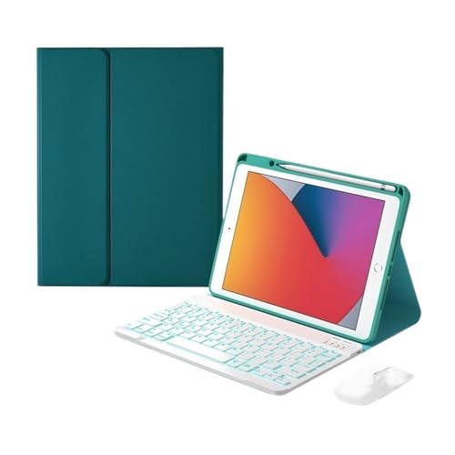 Funda con teclado para Huawei Matepad SE 11 2024 con ranura para bolígrafo y ratón verde