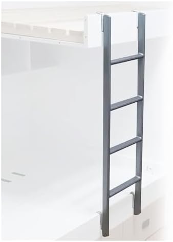 Egress Ladder for Basement Window Well, Durable Metal Iron Bed Ladder with Hooks, Wide Tread for Safety, Perfect for Kids Dorm Room, RV Top Bunk - 3.8ft Size