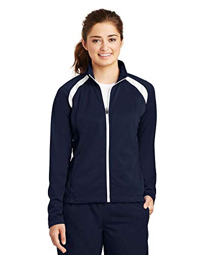 SPORT-TEK Women's Tricot Track Jacket | Lightweight Zip Up for