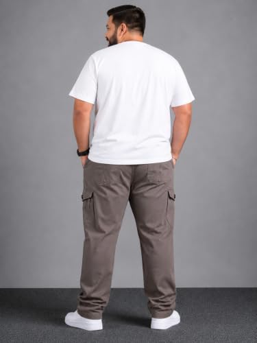 Image of INKKR Men Plus Size Cargo Pants || Plus Cargo Pants Cotton || 2XL-6XL