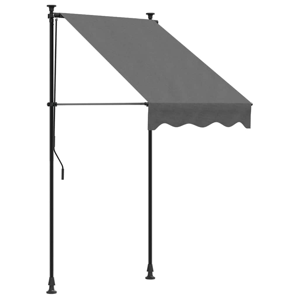 vidaXL Markise Einziehbar Anthrazit 100x150 cm Stoff und Stahl