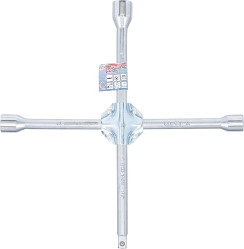 BGS 1459 | Rad-Kreuzschlüssel | für Pkw | Vierkant | SW 17 x 19 x 21 x 12,5 mm (1/2)| für Radmuttern