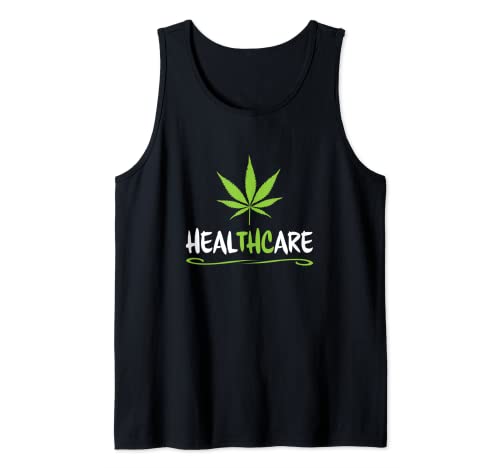 HEALTHCARE - THC Pot Leaf | Apoyo a la marihuana médica Weed - Camiseta sin Mangas