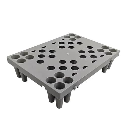 Tarima de Plástico HDPE de Alta Resistencia, con Capacidad de Carga de 4 Toneladas, Ligero Apilable y Encajable, Ideal para Almacenes, Exteriores, Sótanos(Gray,40x30x10cm)